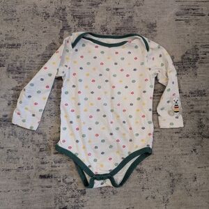 Hudson Bay Company HBC Stripes - Polkadot Bodysuit With Teddy Bear Sleeve